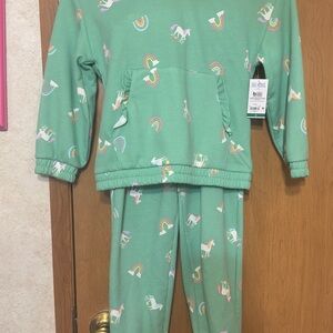 Garanimals Green Unicorn Pajama Set